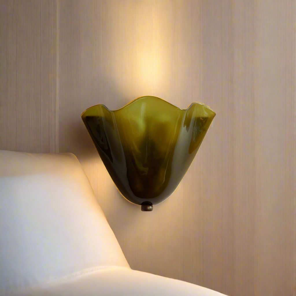 Selvia Wall Light | Retro Coloured Glass Shell Design