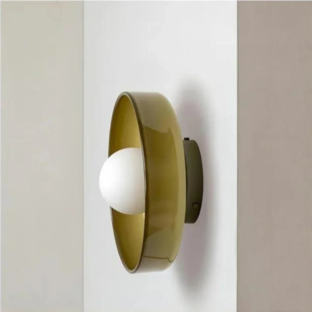 Ovin Wall & Ceiling Light | Nordic Glass Disc Lighting
