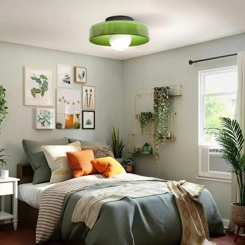 Ovin Wall & Ceiling Light | Nordic Glass Disc Lighting