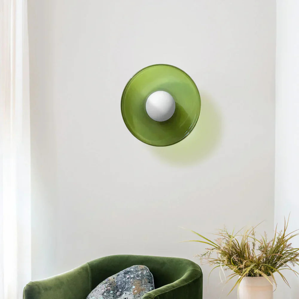 Ovin Wall & Ceiling Light | Nordic Glass Disc Lighting