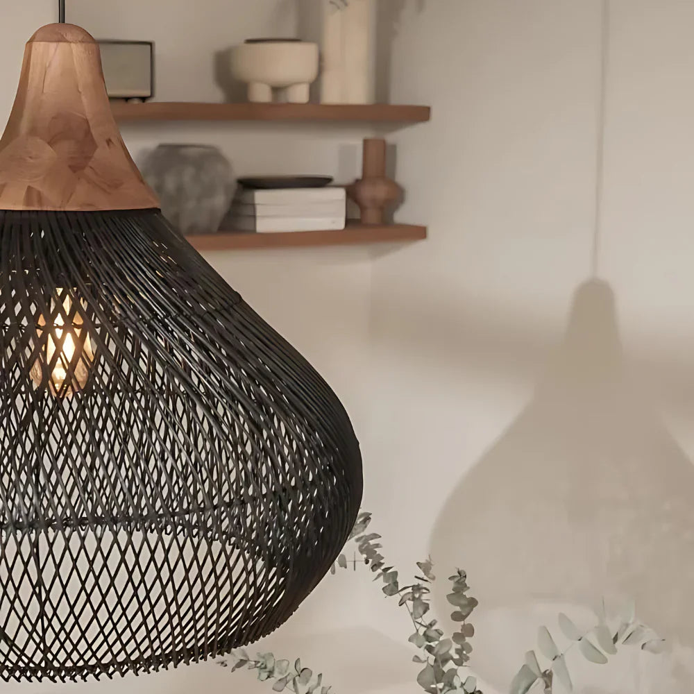 Rafi Pendant Light | Boho Rattan Ceiling Lighting