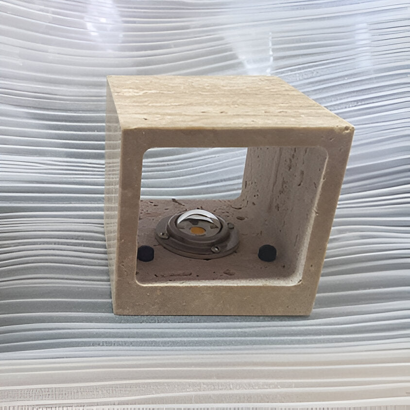 Tavo Outdoor Wall Light | Travertine Minimalist LED Lighting