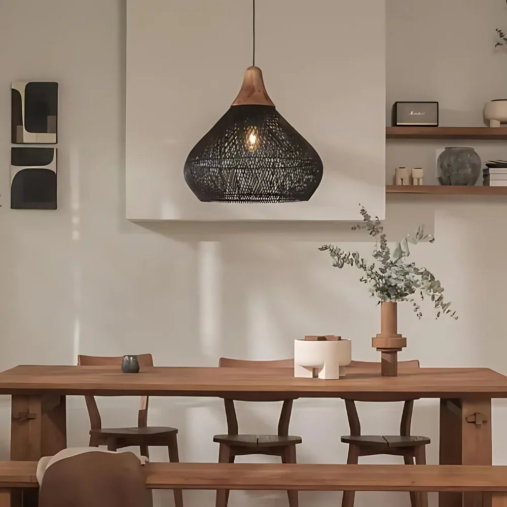 Rafi Pendant Light | Boho Rattan Ceiling Lighting