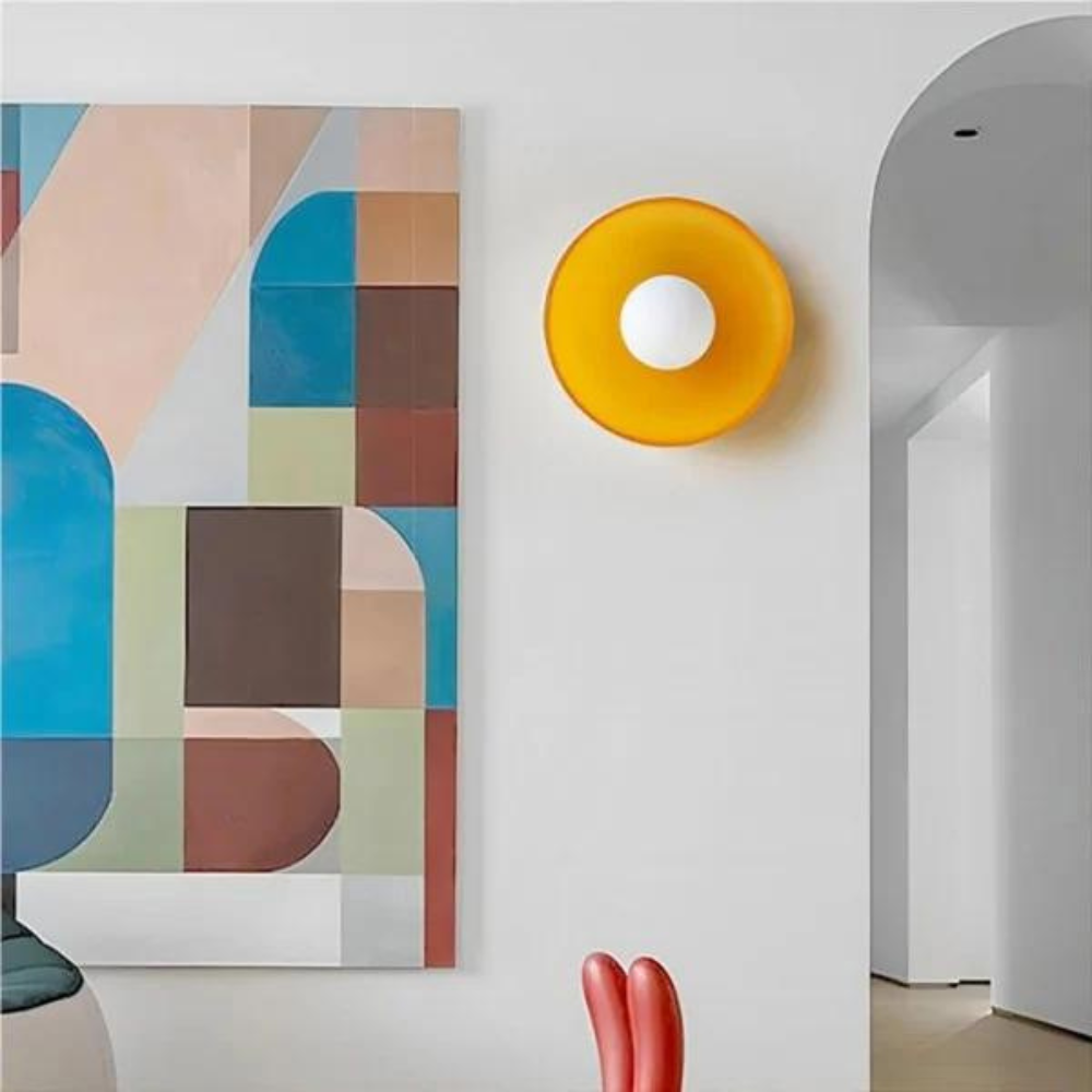 Ovin Wall & Ceiling Light | Nordic Glass Disc Lighting