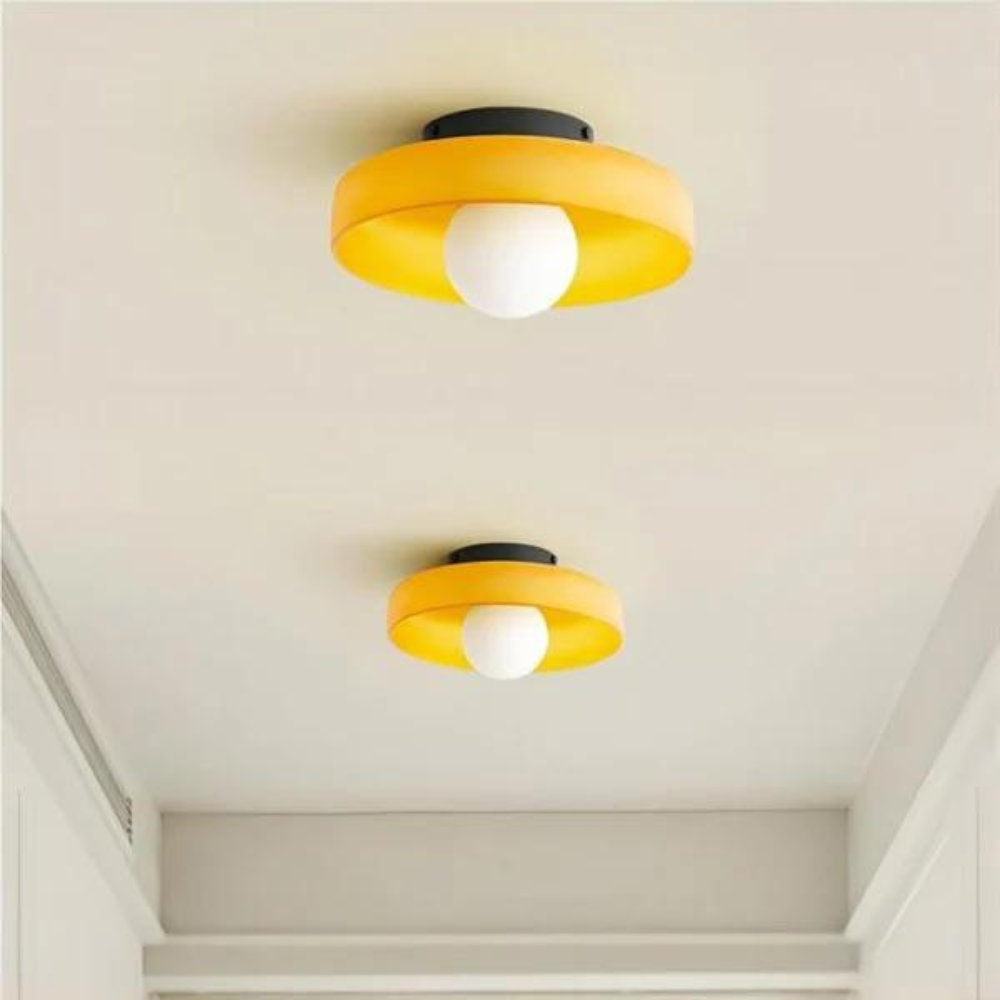 Ovin Wall & Ceiling Light | Nordic Glass Disc Lighting