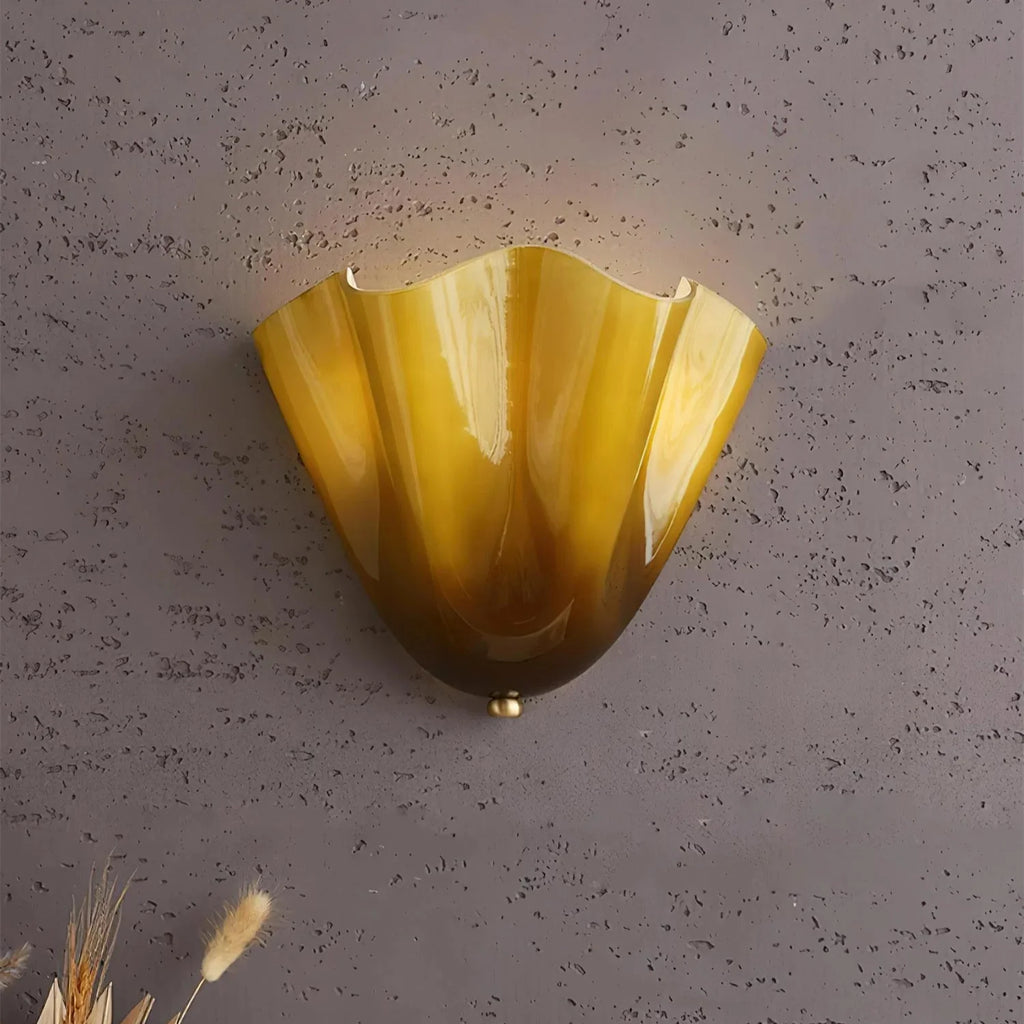 Selvia Wall Light | Retro Coloured Glass Shell Design