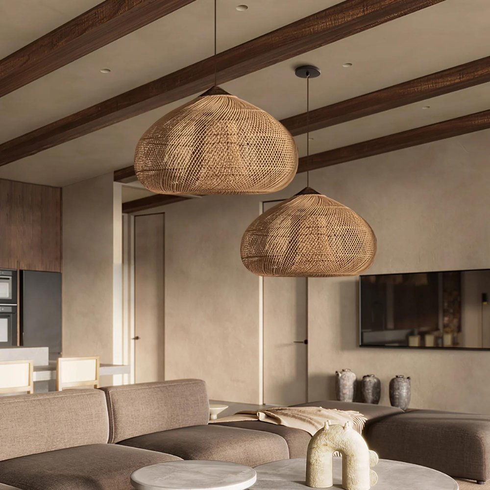 Kumi Pendant Light | Handmade Rattan Japandi Lighting