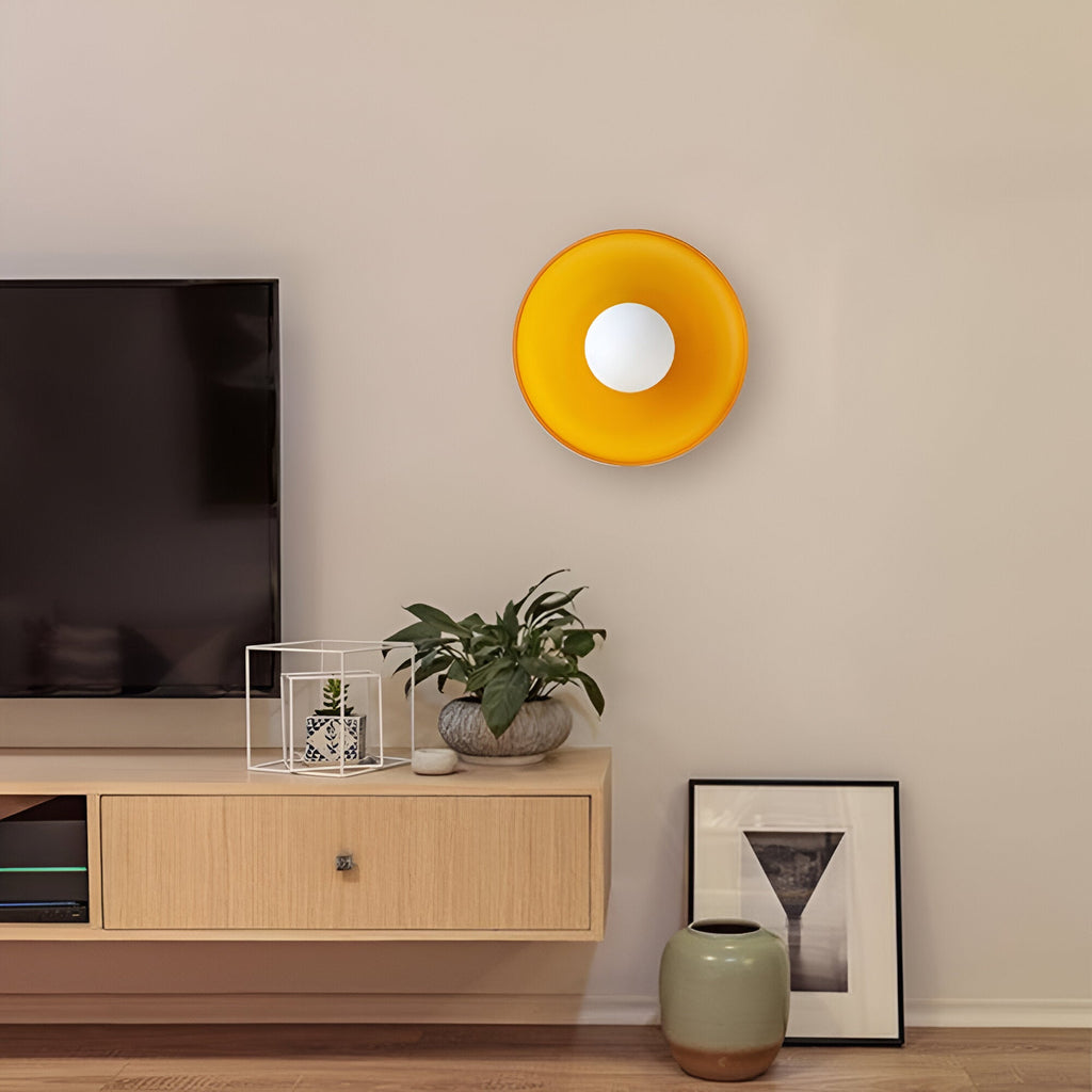 Ovin Wall & Ceiling Light | Nordic Glass Disc Lighting