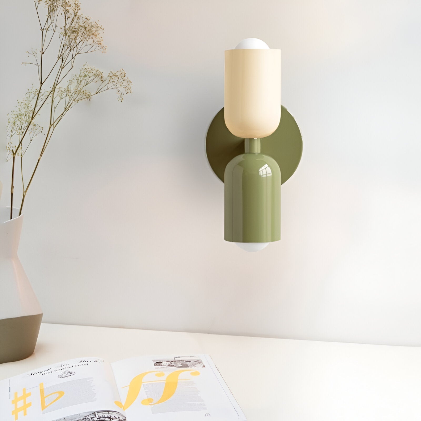 Vareon Wall Light | Modern Colourful Double Head Iron Design