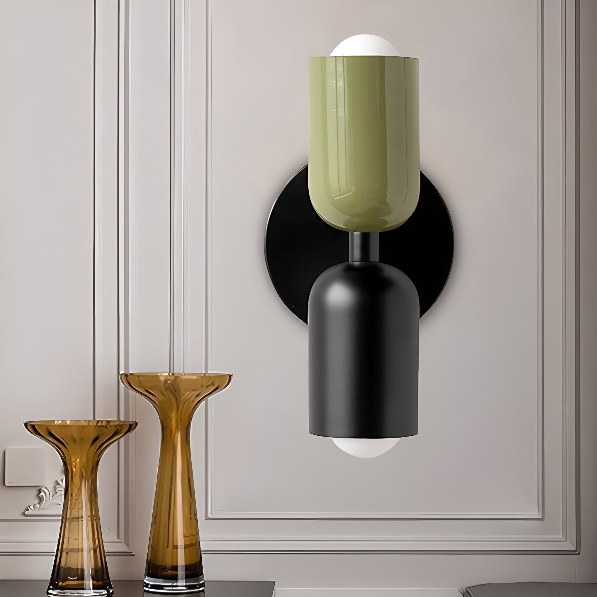 Vareon Wall Light | Modern Colourful Double Head Iron Design