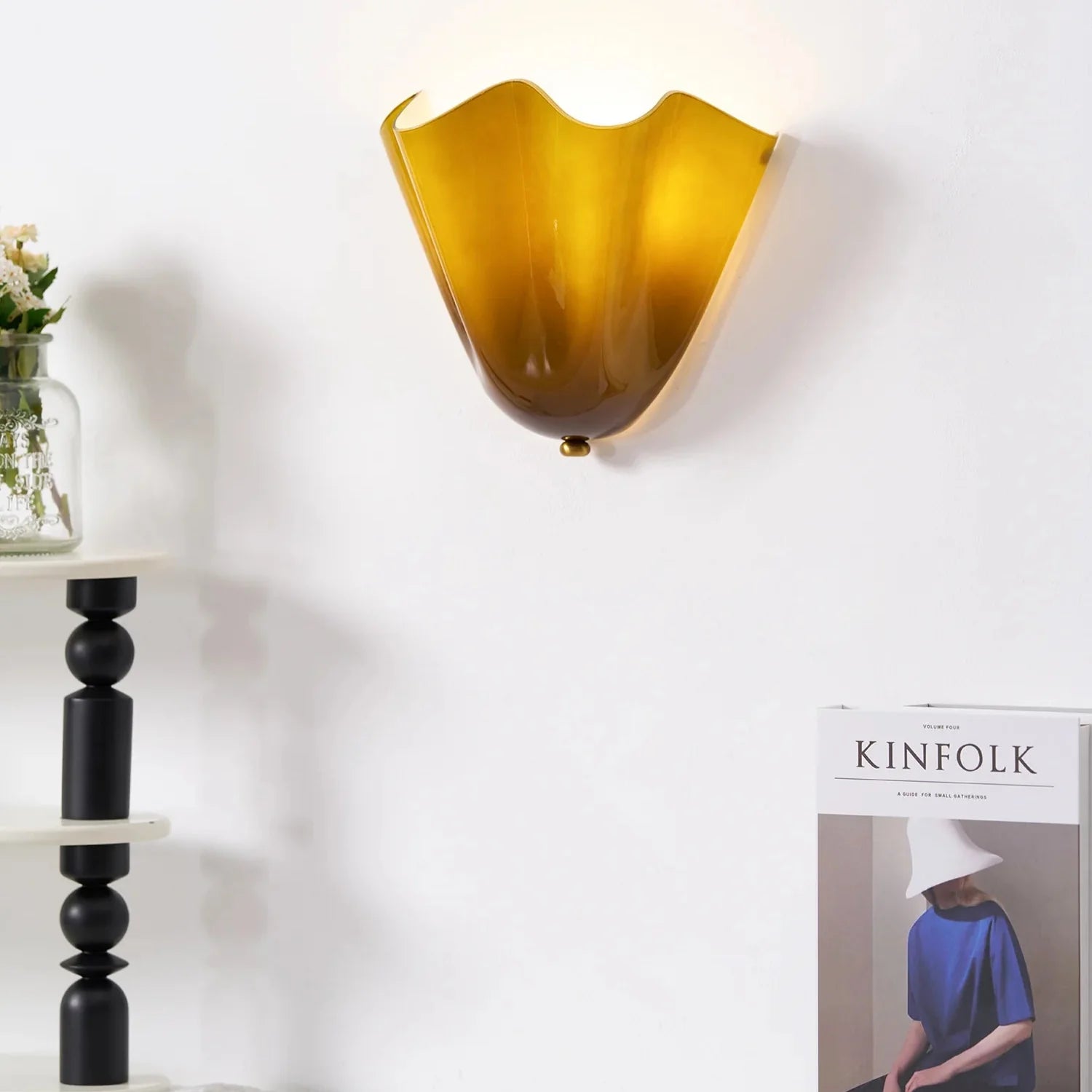 Selvia Wall Light | Retro Coloured Glass Shell Design