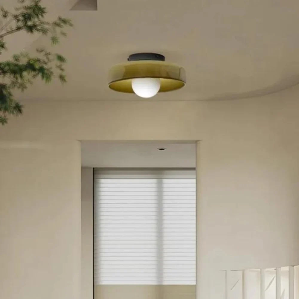 Ovin Wall & Ceiling Light | Nordic Glass Disc Lighting