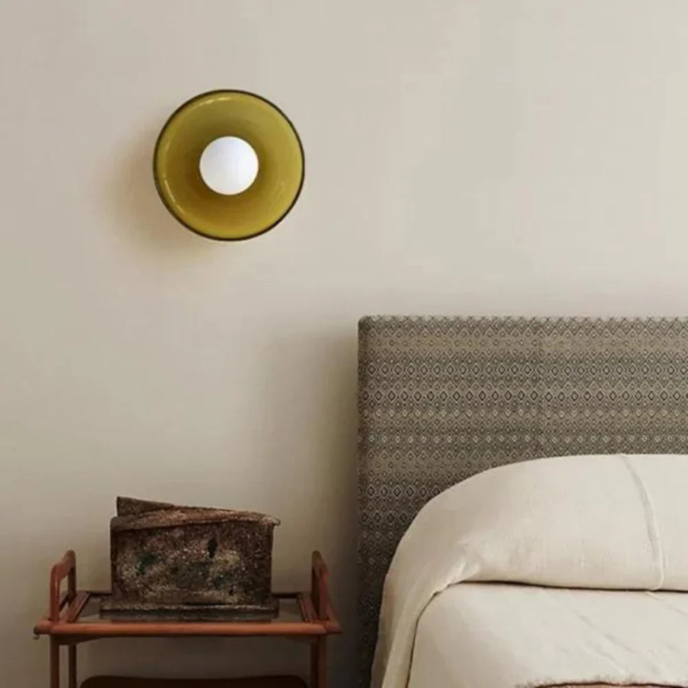 Ovin Wall & Ceiling Light | Nordic Glass Disc Lighting
