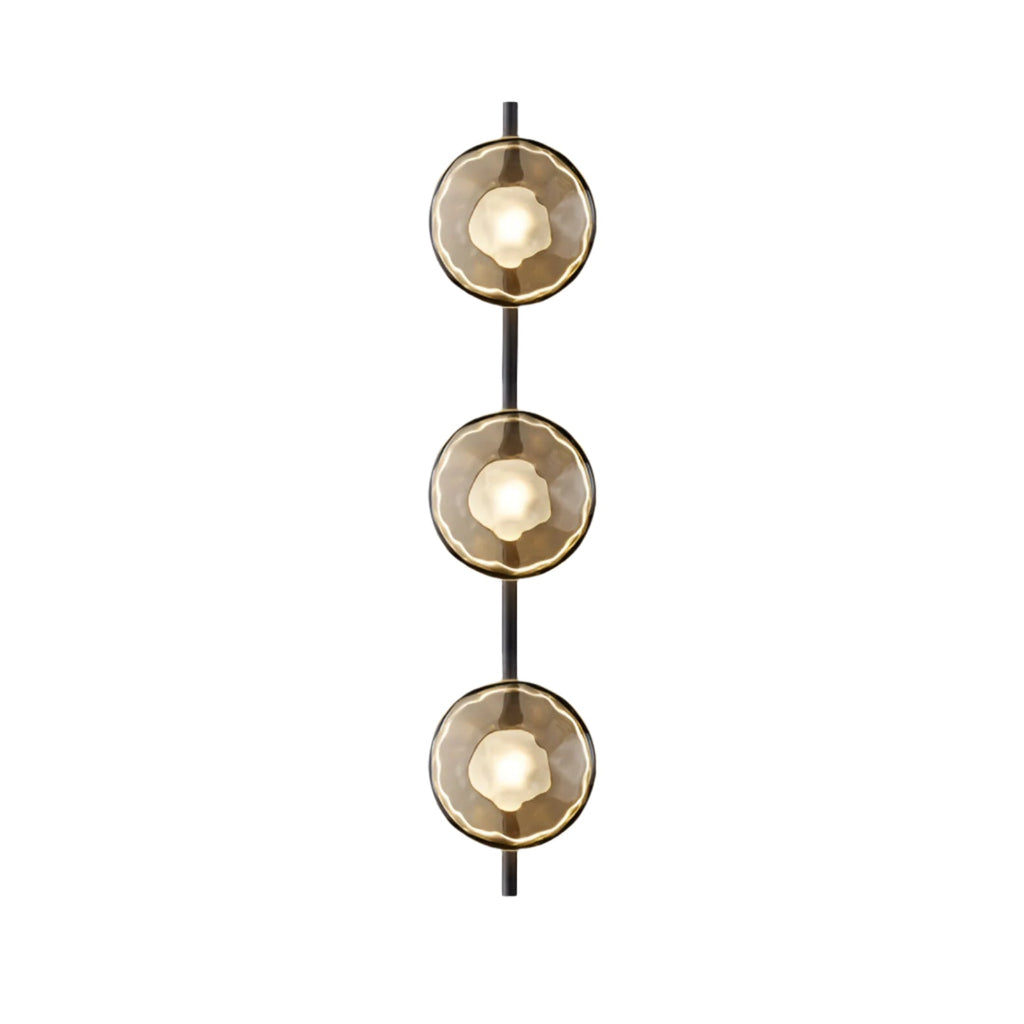 Rilun Wall Light | Modern Round Ripple Glass Minimalist Design