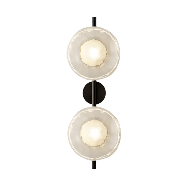 Rilun Wall Light | Modern Round Ripple Glass Minimalist Design