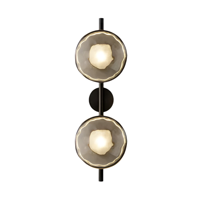 Rilun Wall Light | Modern Round Ripple Glass Minimalist Design