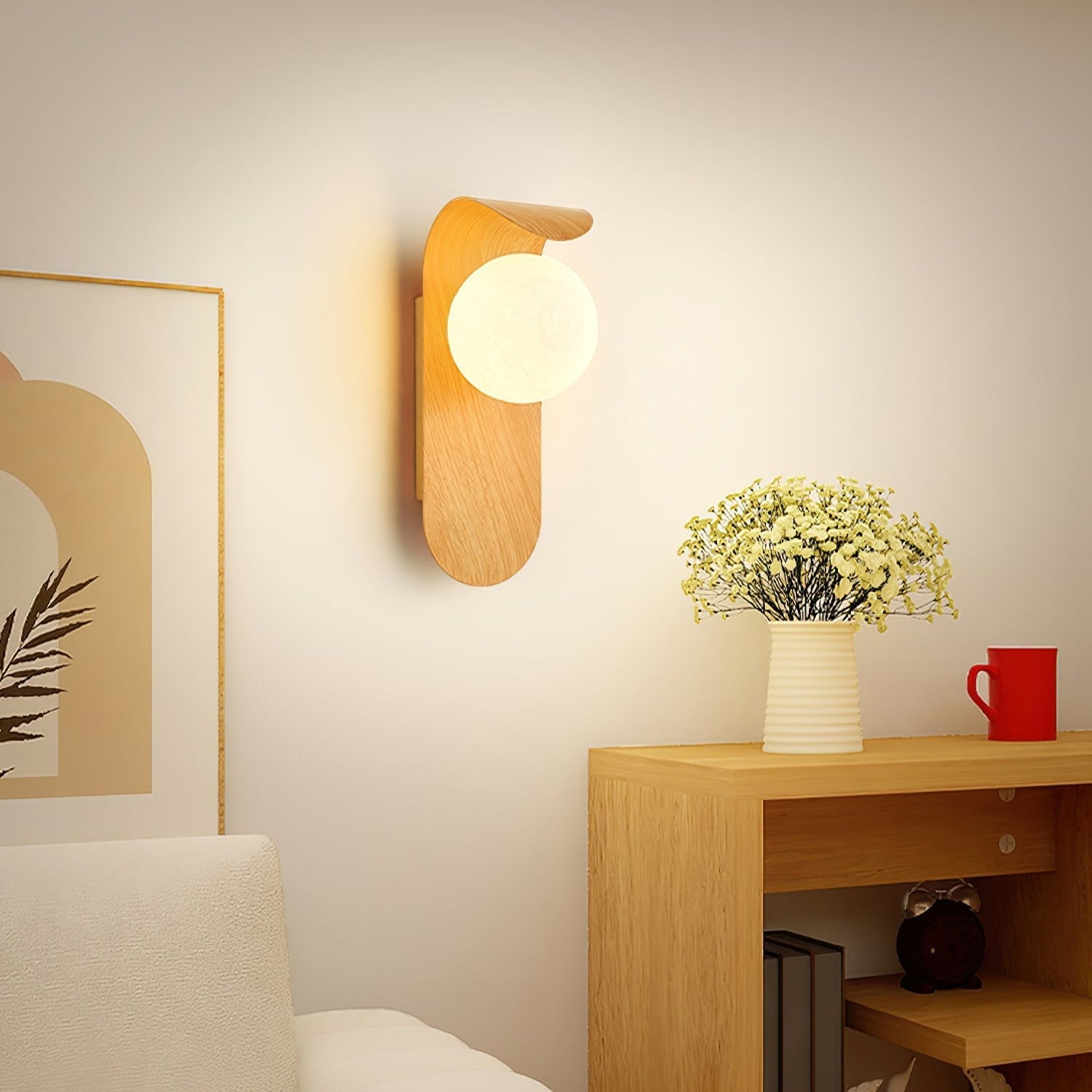 Lira Wall Light | Nordic Wood Accent LED Lighting
