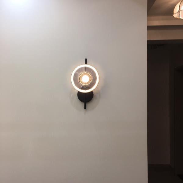 Rilun Wall Light | Modern Round Ripple Glass Minimalist Design