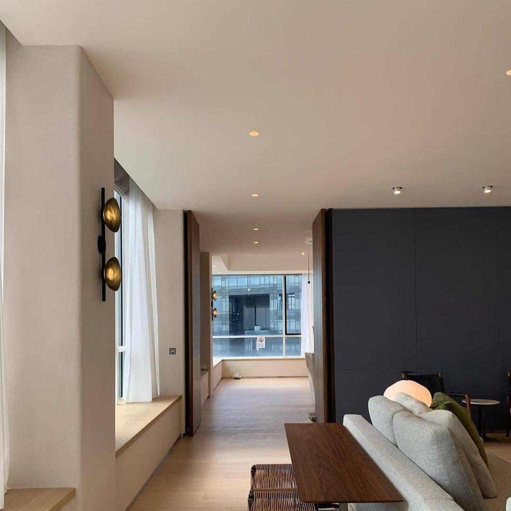 Rilun Wall Light | Modern Round Ripple Glass Minimalist Design