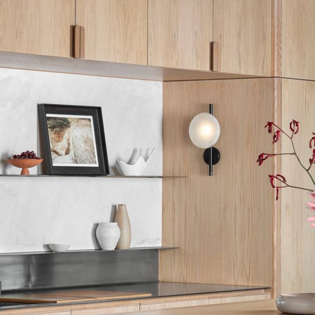 Rilun Wall Light | Modern Round Ripple Glass Minimalist Design