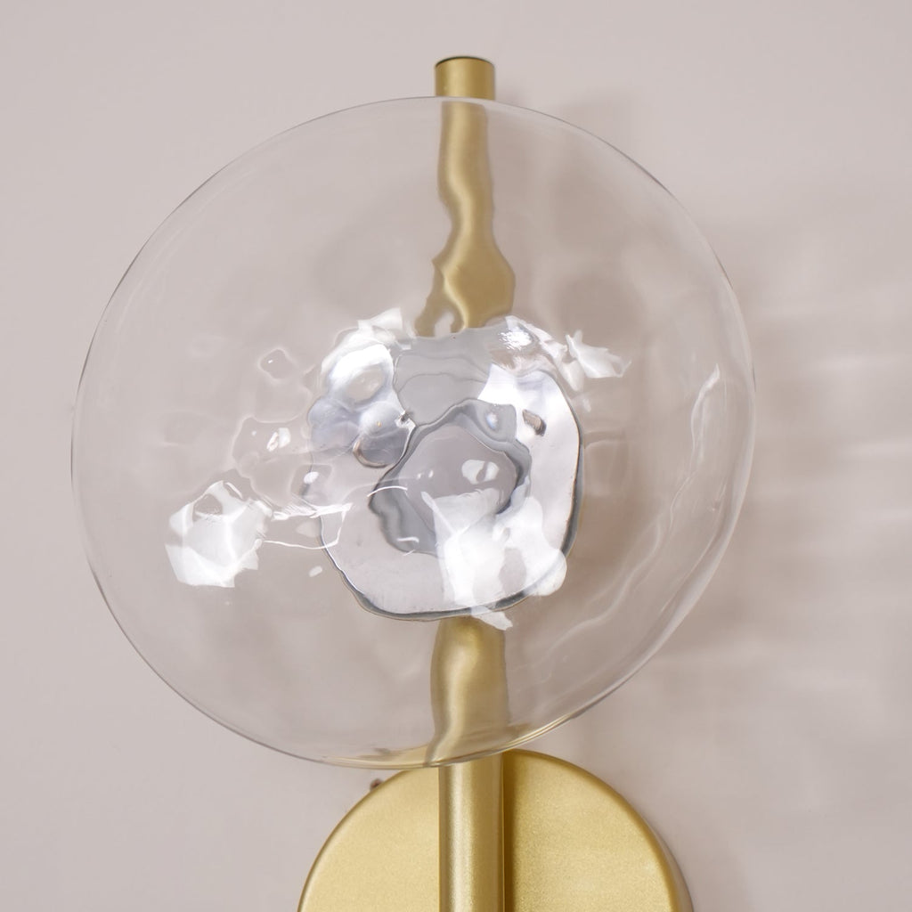 Rilun Wall Light | Modern Round Ripple Glass Minimalist Design