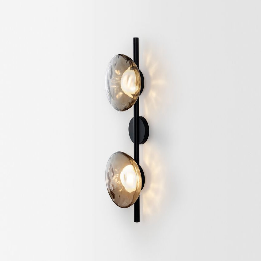 Rilun Wall Light | Modern Round Ripple Glass Minimalist Design