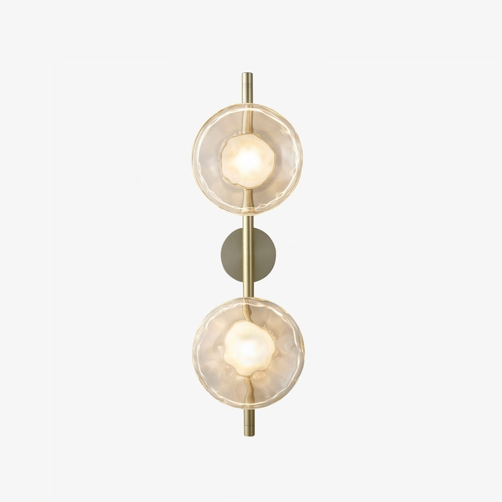 Rilun Wall Light | Modern Round Ripple Glass Minimalist Design