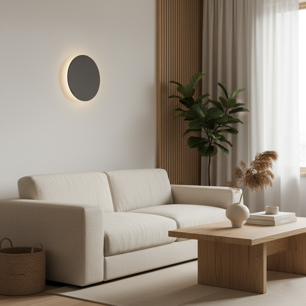 Svala Round LED Wall Light | Modern Nordic Minimalist Design