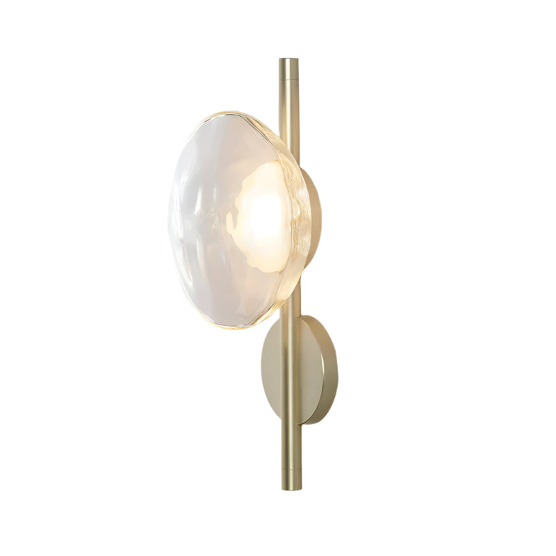 Rilun Wall Light | Modern Round Ripple Glass Minimalist Design