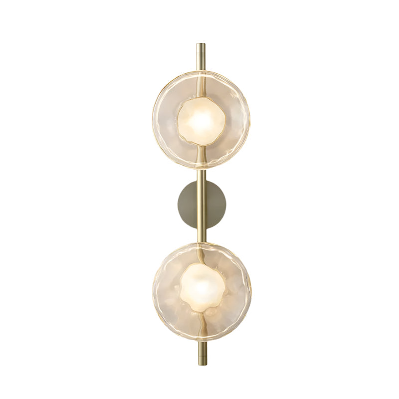 Rilun Wall Light | Modern Round Ripple Glass Minimalist Design