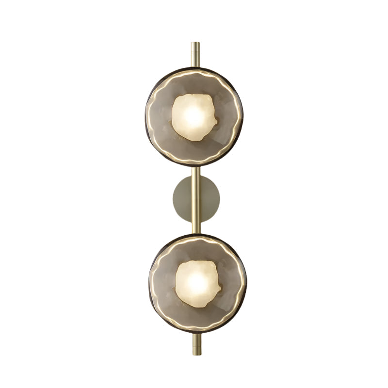 Rilun Wall Light | Modern Round Ripple Glass Minimalist Design