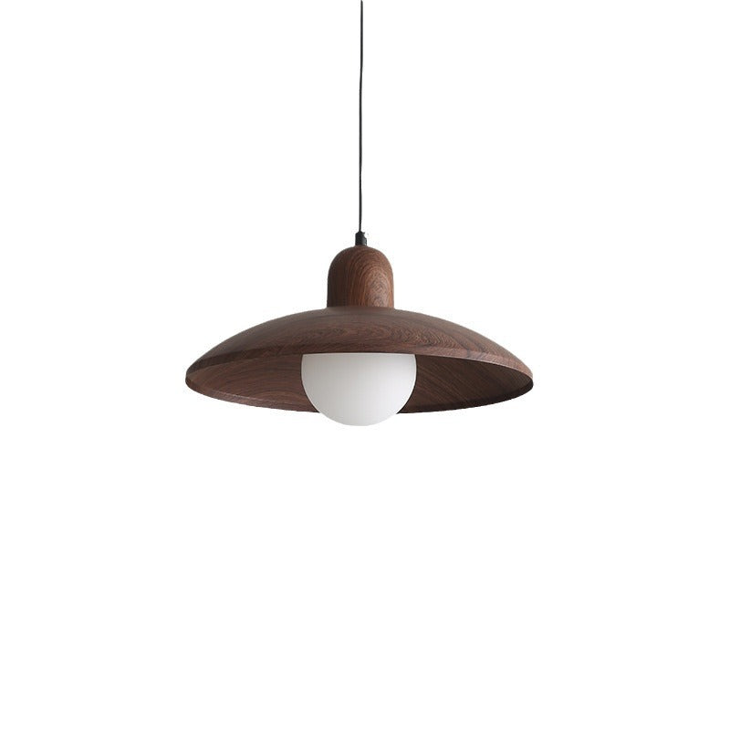 Raku Pendant Light | Japanese Wabi-Sabi Walnut Lighting