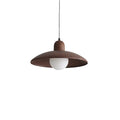 Raku Pendant Light | Japanese Wabi-Sabi Walnut Lighting