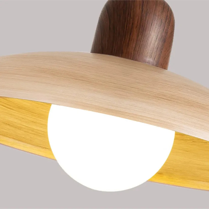 Raku Pendant Light | Japanese Wabi-Sabi Walnut Lighting
