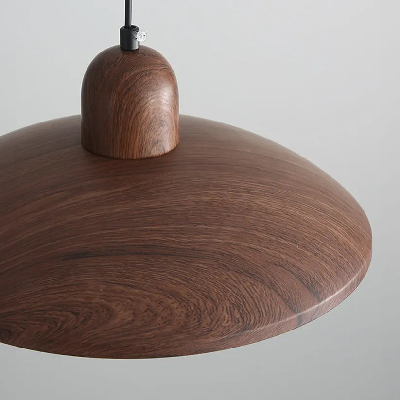 Raku Pendant Light | Japanese Wabi-Sabi Walnut Lighting