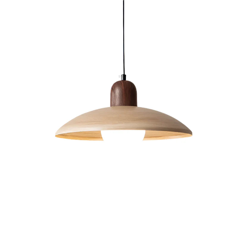 Raku Pendant Light | Japanese Wabi-Sabi Walnut Lighting