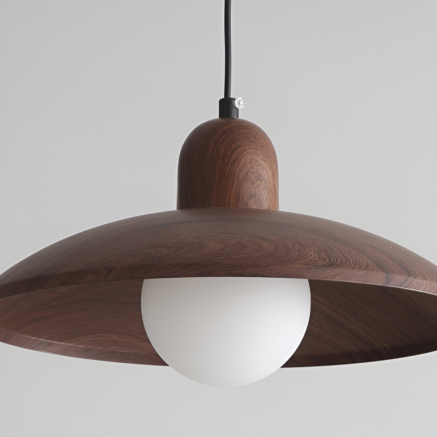 Raku Pendant Light | Japanese Wabi-Sabi Walnut Lighting
