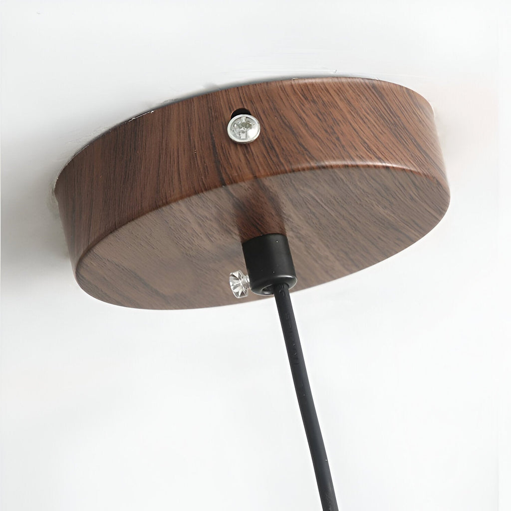 Raku Pendant Light | Japanese Wabi-Sabi Walnut Lighting