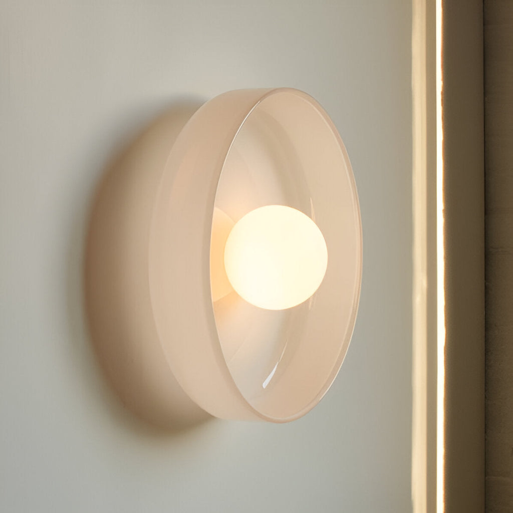 Ovin Wall & Ceiling Light | Nordic Glass Disc Lighting