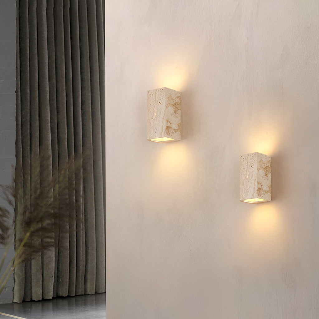 Tavo Outdoor Wall Light | Travertine Minimalist LED Lighting