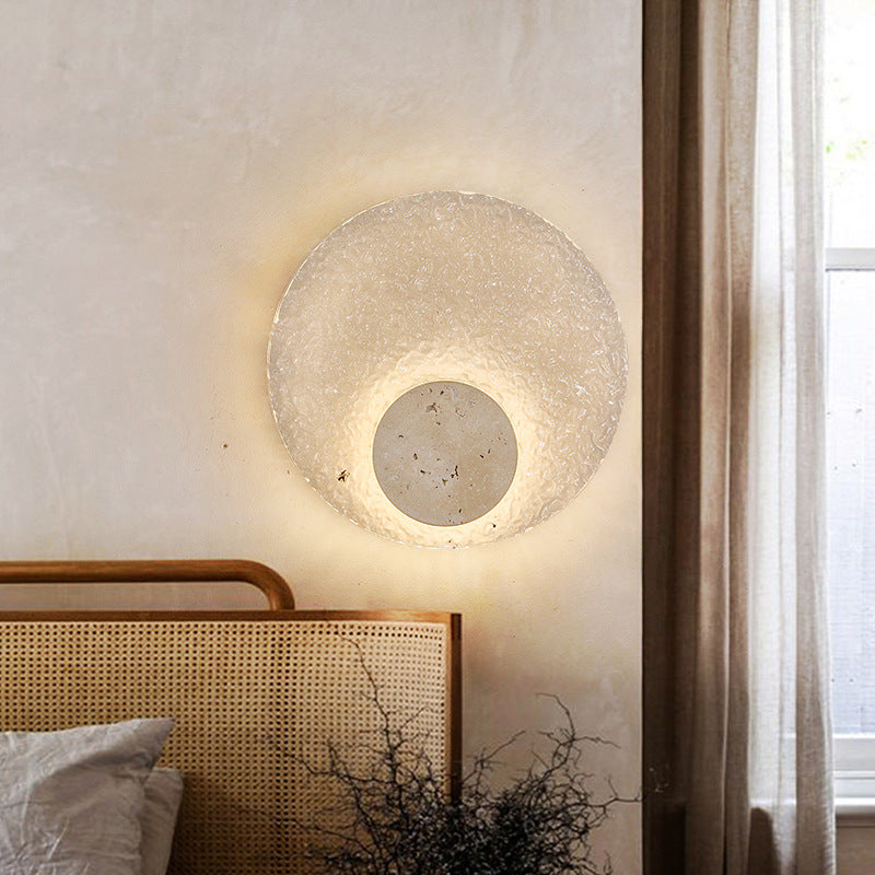 Tera Wall Light | Acrylic Travertine Modern Lighting