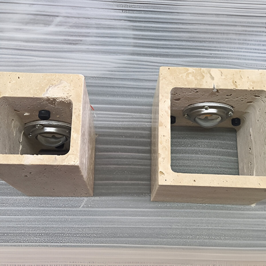 Tavo Outdoor Wall Light | Travertine Minimalist LED Lighting