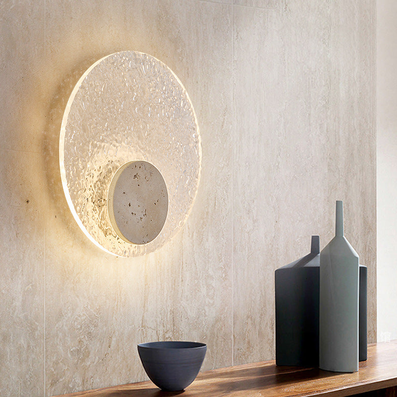 Tera Wall Light | Acrylic Travertine Modern Lighting