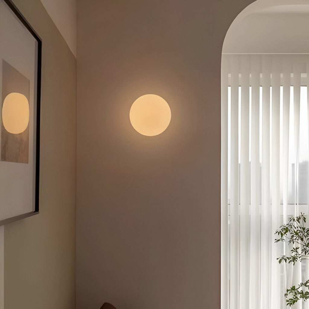 Velian Wall Light | Modern Minimalist Round Glass Design