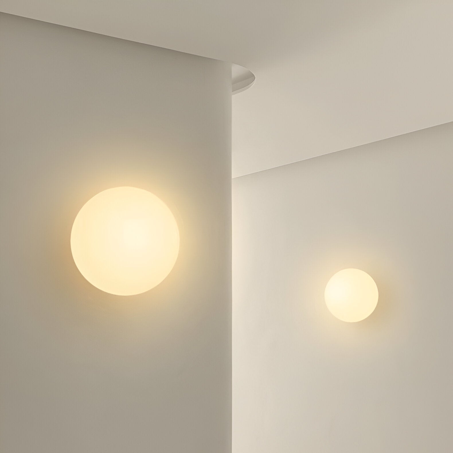 Velian Wall Light | Modern Minimalist Round Glass Design