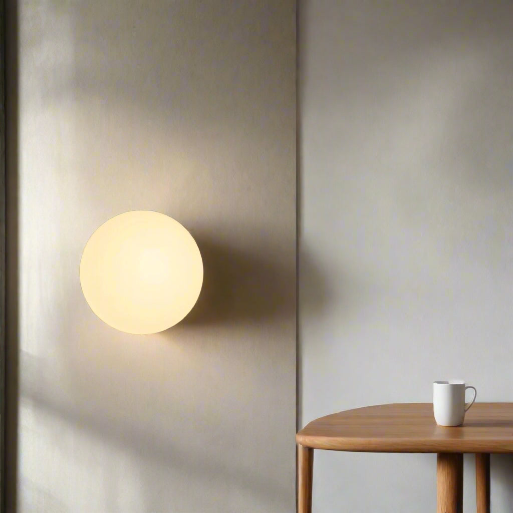 Velian Wall Light | Modern Minimalist Round Glass Design