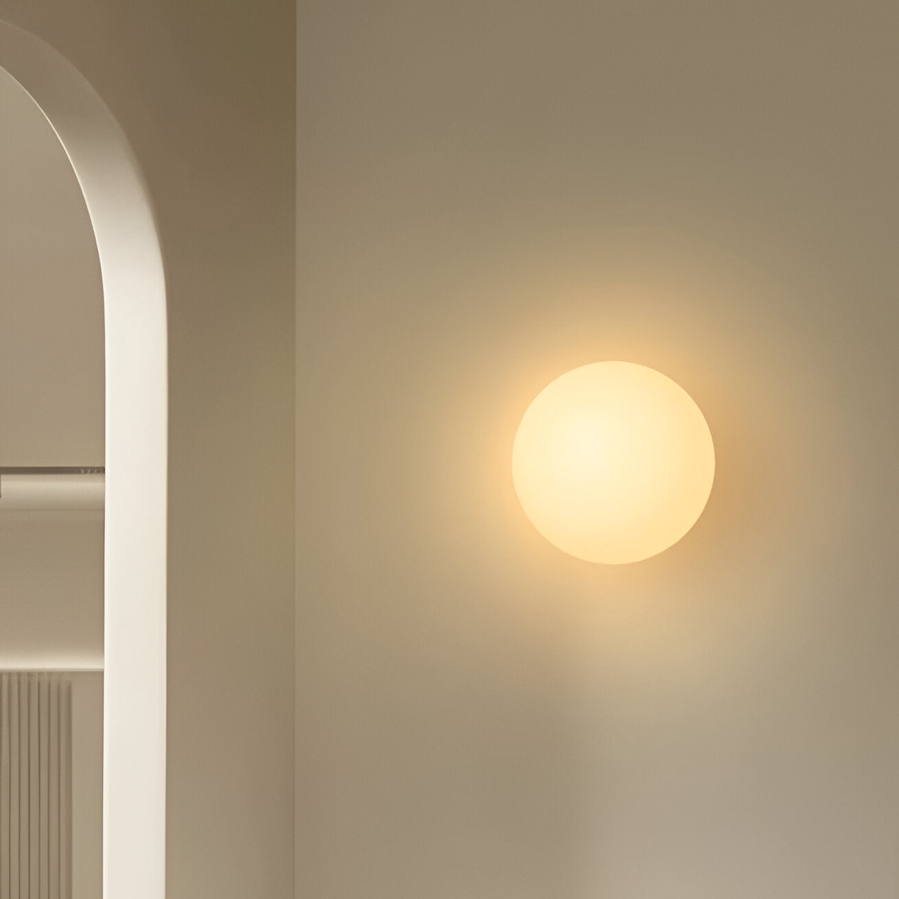 Velian Wall Light | Modern Minimalist Round Glass Design