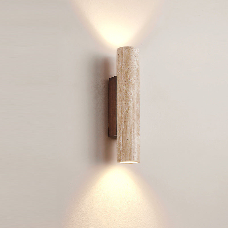 Kora Wall Light | Japandi Travertine Minimalist Lighting