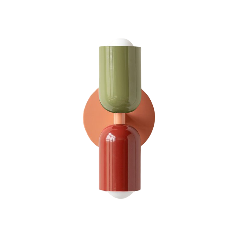 Vareon Wall Light | Modern Colourful Double Head Iron Design