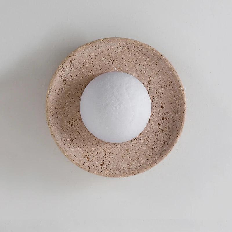 Tivra Wall Light | Classic Travertine Sconce